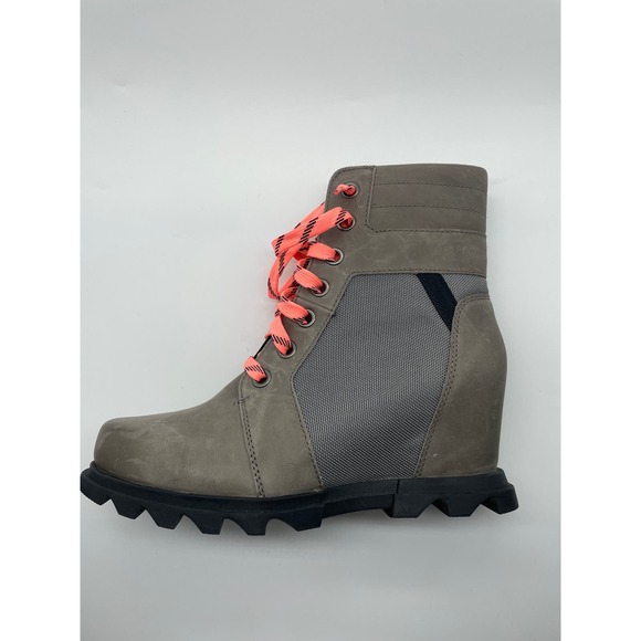 NWT Sorel Joan of Arctic Waterproof Wedge III Lexie Bootie Quarry Sz 10 Grey - Picture 3 of 13